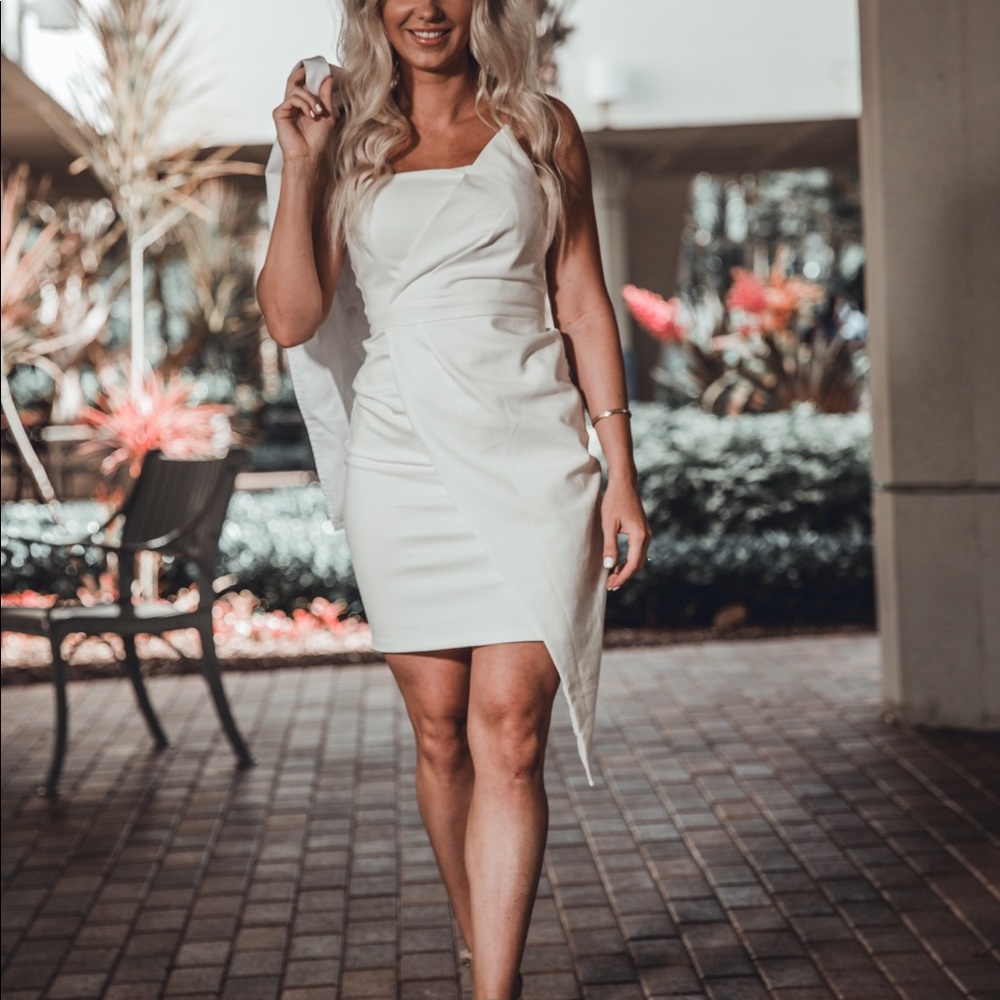 Lulus white formal cocktail dress